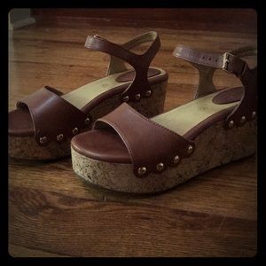 Bussola Mansfield Platform Wedge Sandals 38